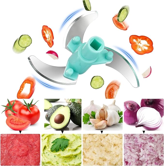 Vegetable Chopper (Multicolor) (500ml - 3 Blades)